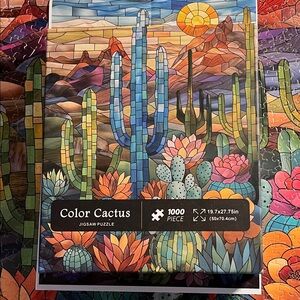 🧩 1000 piece “Color Cactus”. Gorgeous quality puzzle. Very special. Complete.